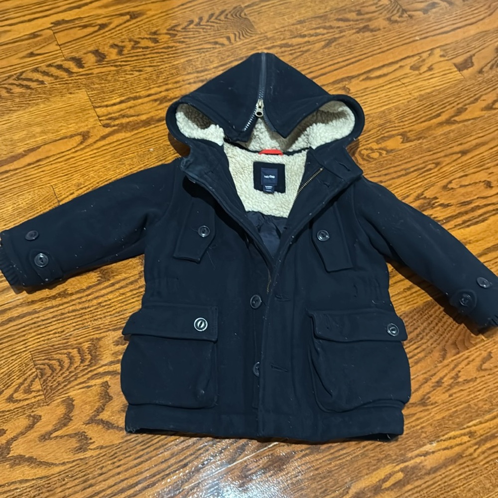 Navy wool GAP kids coat 2T